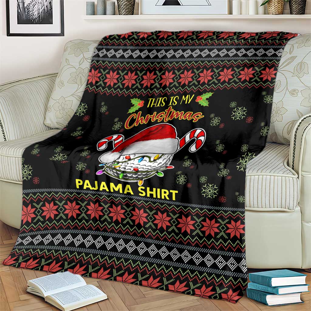 Golf Pajama Christmas Blanket Xmas Holiday Patterns - Wonder Print Shop