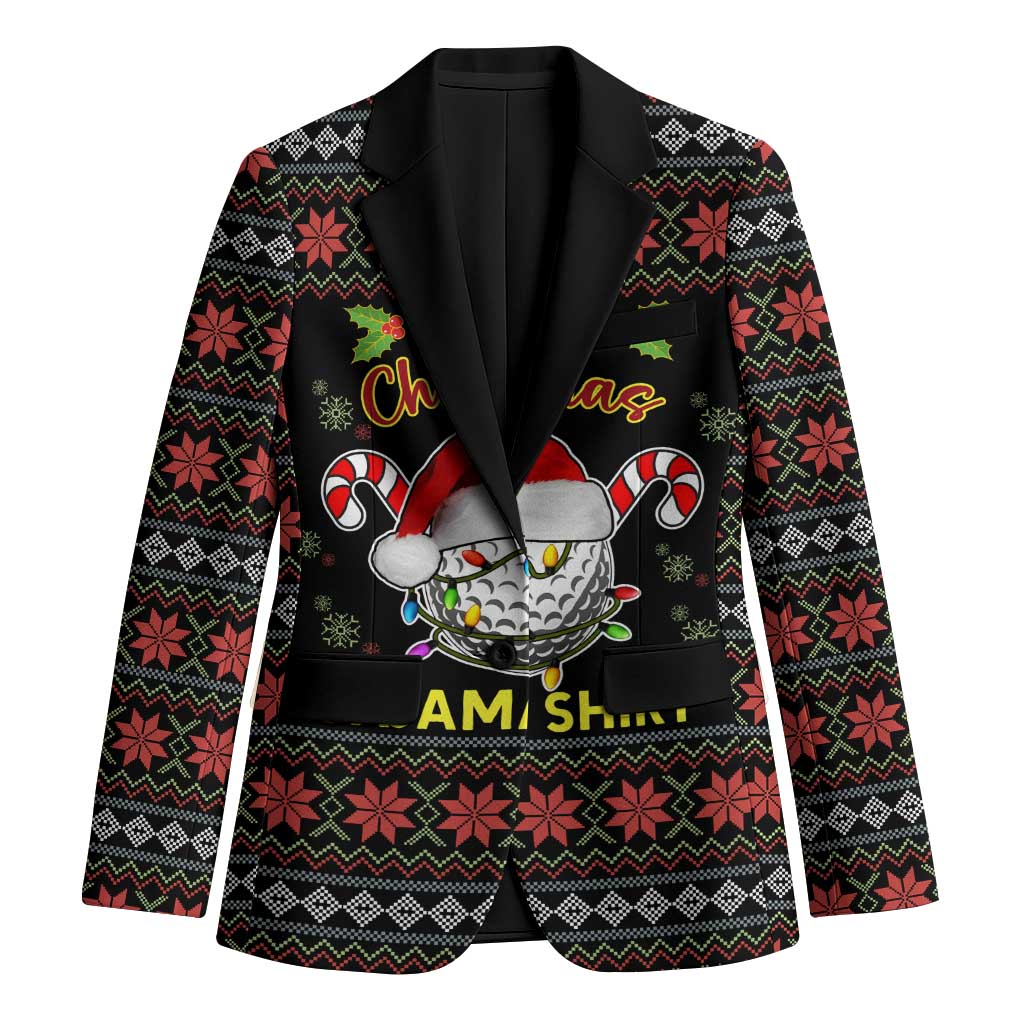Golf Pajama Christmas Blazer Xmas Holiday Patterns - Wonder Print Shop