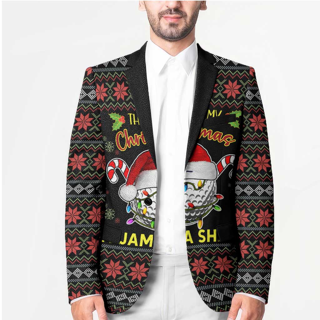Golf Pajama Christmas Blazer Xmas Holiday Patterns - Wonder Print Shop