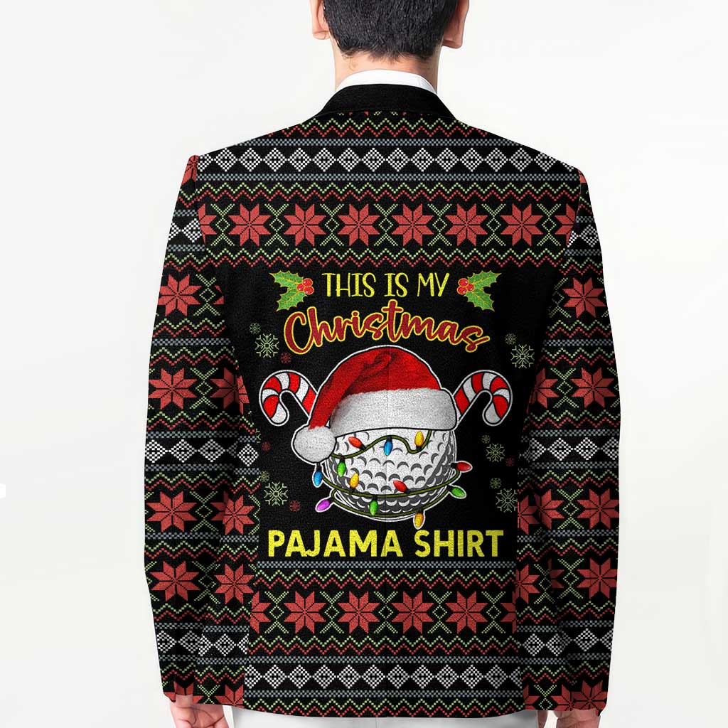 Golf Pajama Christmas Blazer Xmas Holiday Patterns - Wonder Print Shop