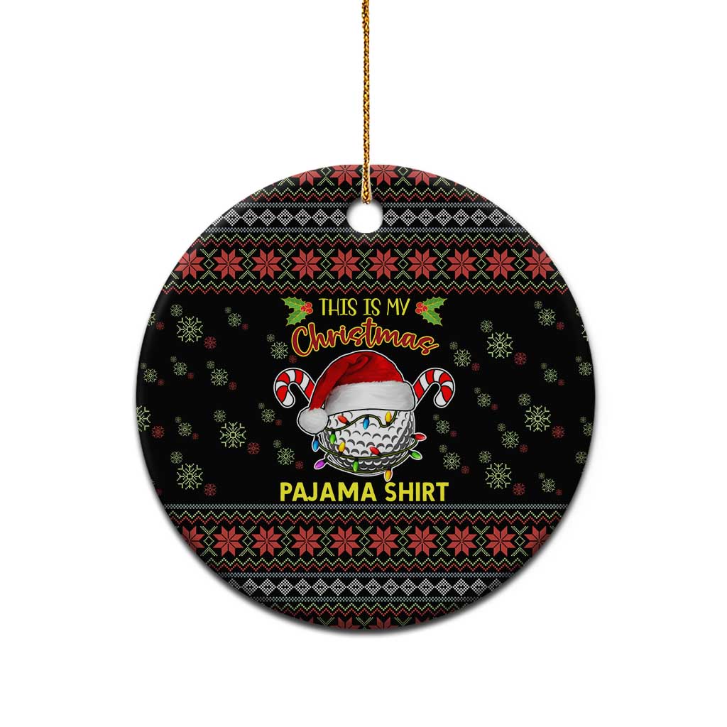 Golf Pajama Christmas Ceramic Ornament Xmas Holiday Patterns - Wonder Print Shop