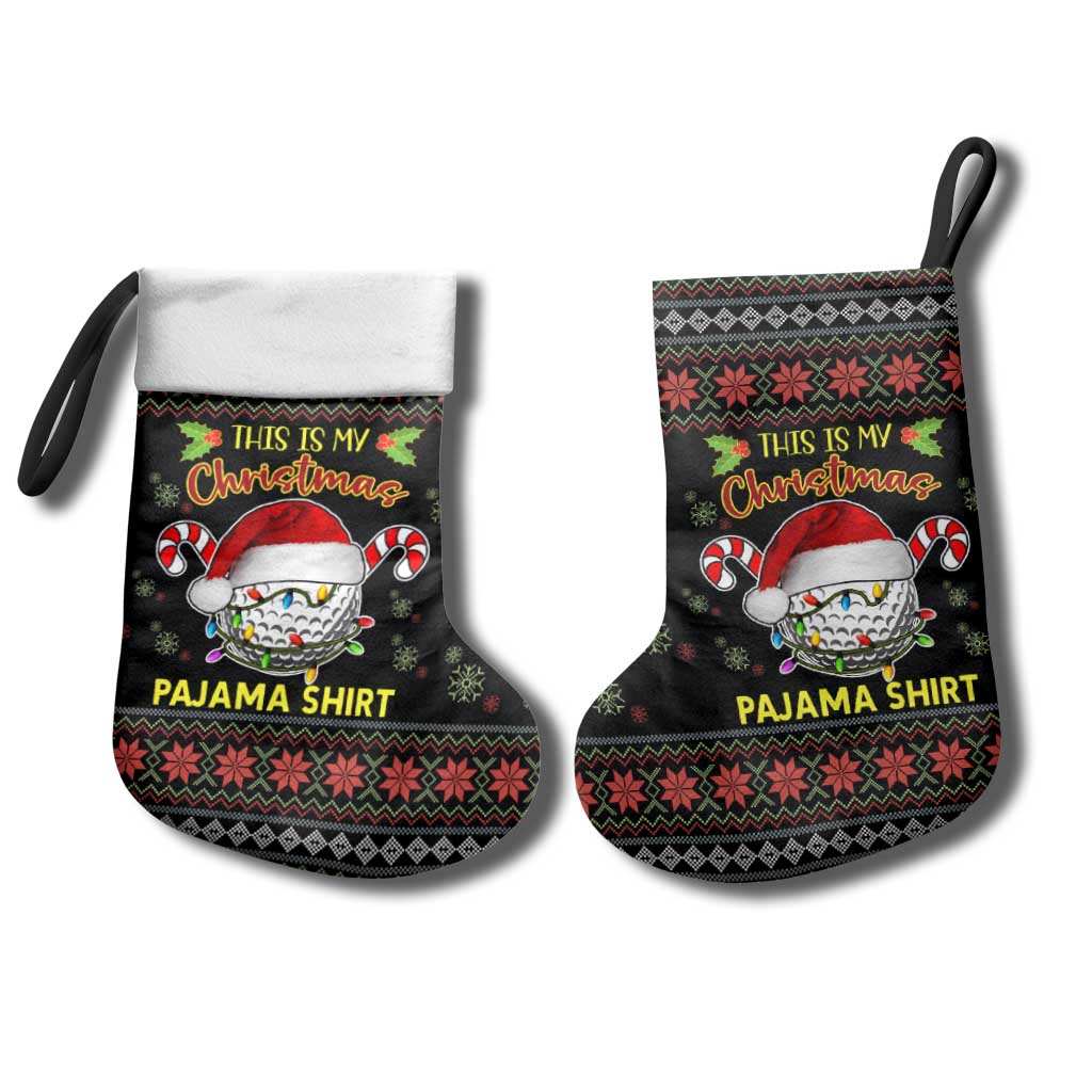 Golf Pajama Christmas Stocking Xmas Holiday Patterns - Wonder Print Shop