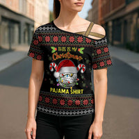 Golf Pajama Christmas Cross Shoulder Shirt Xmas Holiday Patterns - Wonder Print Shop