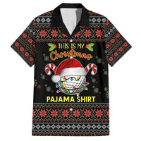 Golf Pajama Christmas Family Matching Long Sleeve Bodycon Dress and Hawaiian Shirt Xmas Holiday Patterns - Wonder Print Shop