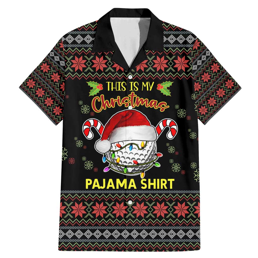 Golf Pajama Christmas Family Matching Mermaid Dress and Hawaiian Shirt Xmas Holiday Patterns - Wonder Print Shop