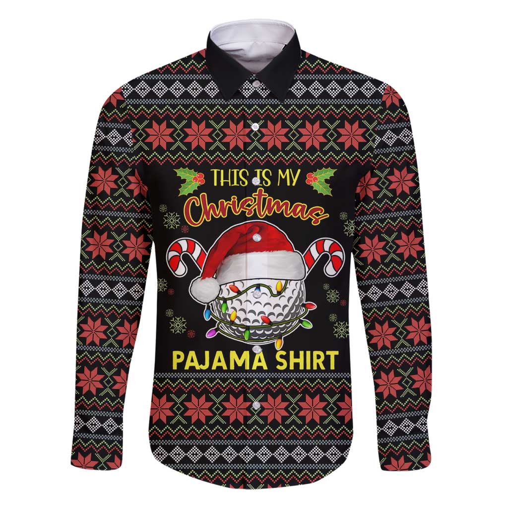 Golf Pajama Christmas Family Matching Mermaid Dress and Hawaiian Shirt Xmas Holiday Patterns - Wonder Print Shop