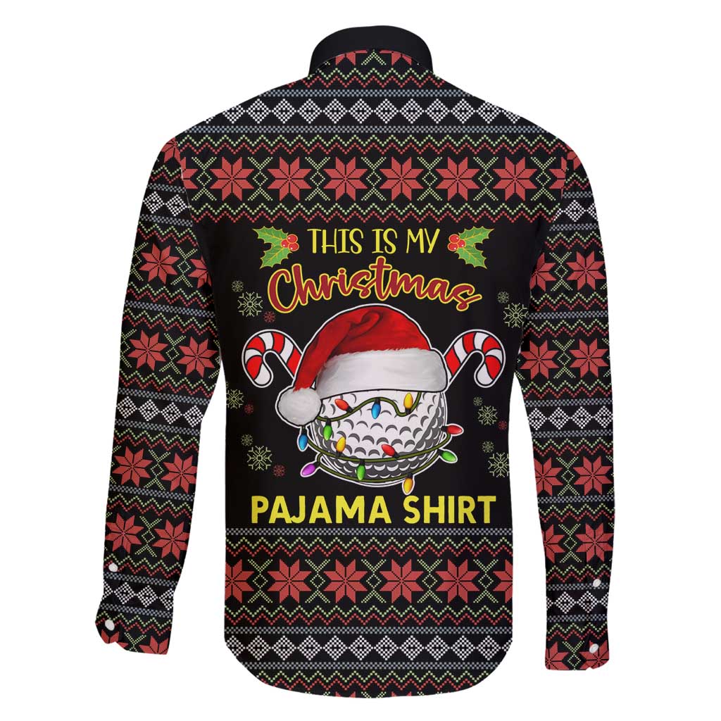 Golf Pajama Christmas Family Matching Mermaid Dress and Hawaiian Shirt Xmas Holiday Patterns - Wonder Print Shop