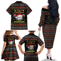 Golf Pajama Christmas Family Matching Off The Shoulder Long Sleeve Dress and Hawaiian Shirt Xmas Holiday Patterns - Wonder Print Shop