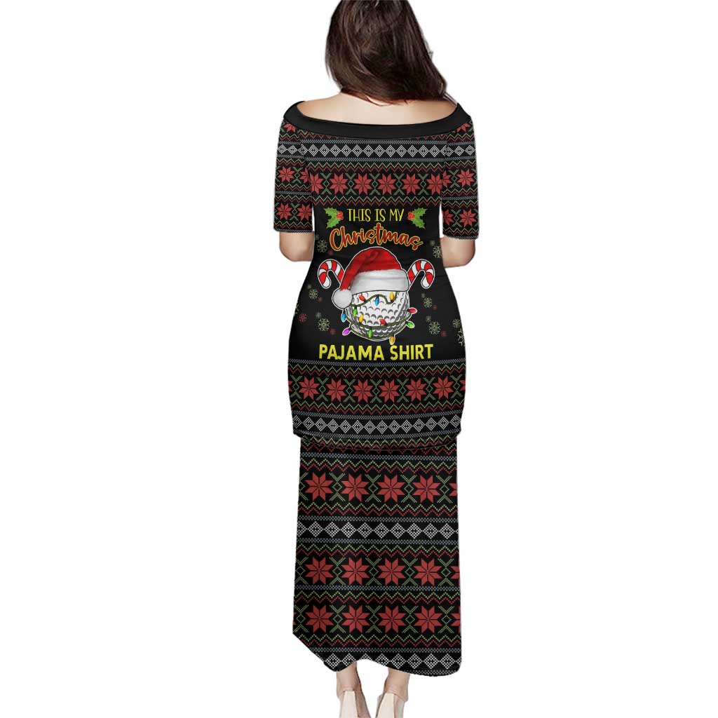 Golf Pajama Christmas Family Matching Puletasi and Hawaiian Shirt Xmas Holiday Patterns - Wonder Print Shop