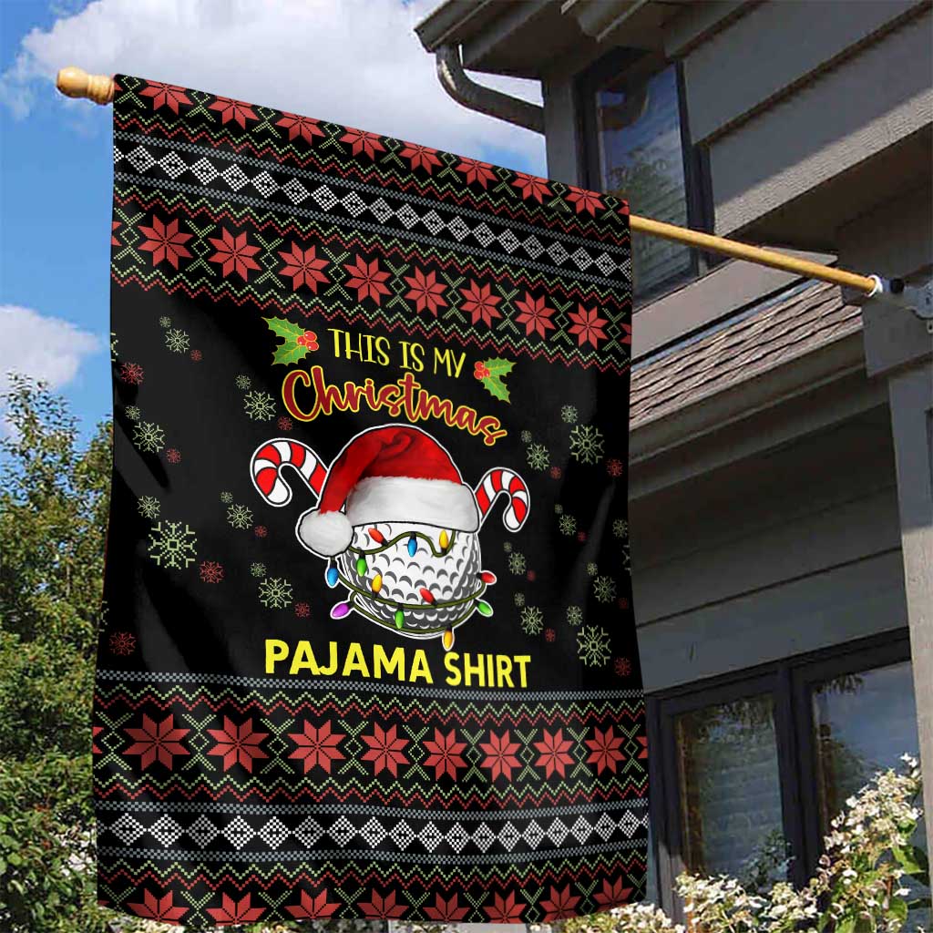 Golf Pajama Christmas Garden Flag Xmas Holiday Patterns - Wonder Print Shop