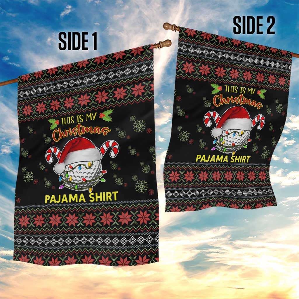 Golf Pajama Christmas Garden Flag Xmas Holiday Patterns - Wonder Print Shop