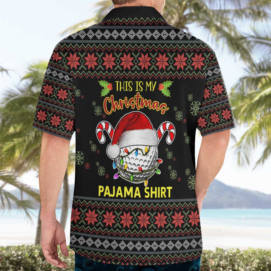Golf Pajama Christmas Hawaiian Shirt Xmas Holiday Patterns - Wonder Print Shop