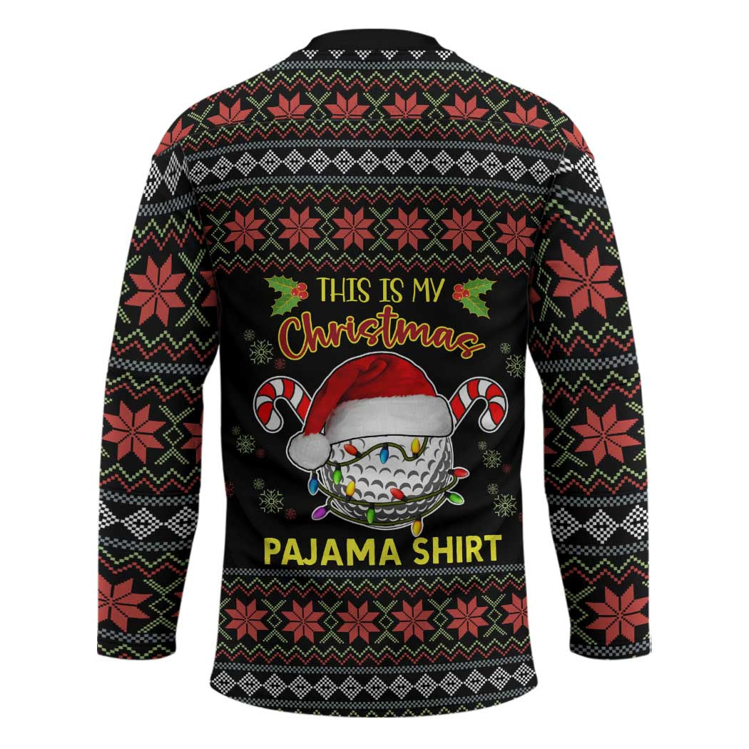 Golf Pajama Christmas Hockey Jersey Xmas Holiday Patterns - Wonder Print Shop