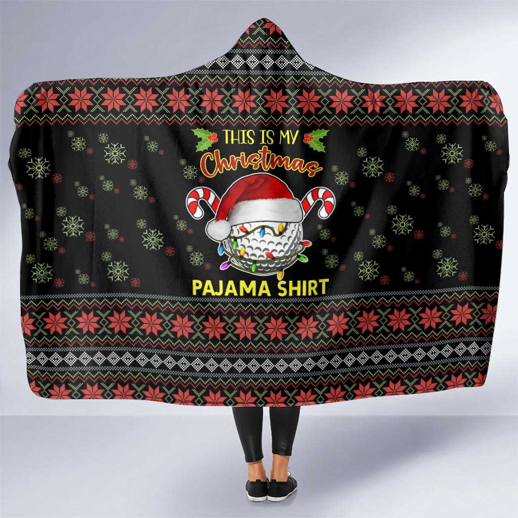 Golf Pajama Christmas Hooded Blanket Xmas Holiday Patterns - Wonder Print Shop