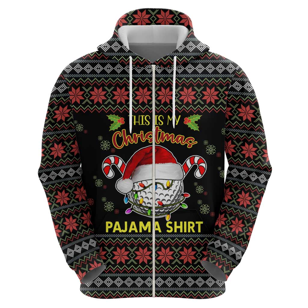 Golf Pajama Christmas Hoodie Xmas Holiday Patterns - Wonder Print Shop