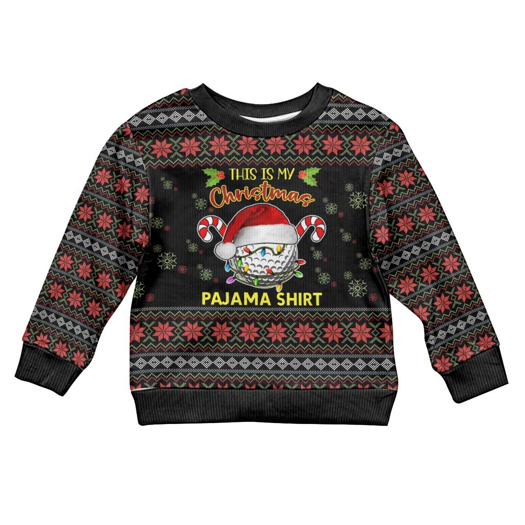 Golf Pajama Christmas Kid Ugly Christmas Sweater Xmas Holiday Patterns - Wonder Print Shop