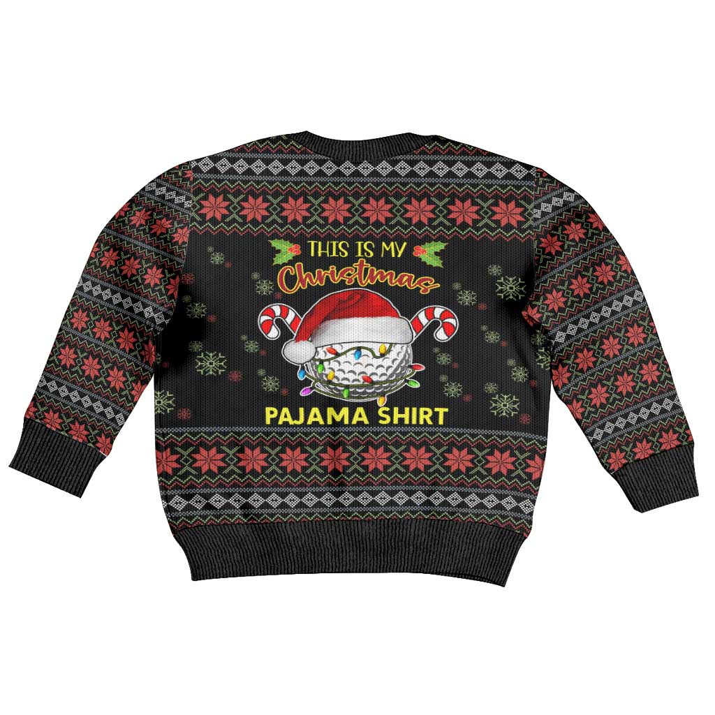 Golf Pajama Christmas Kid Ugly Christmas Sweater Xmas Holiday Patterns - Wonder Print Shop