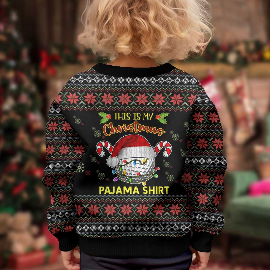 Golf Pajama Christmas Kid Ugly Christmas Sweater Xmas Holiday Patterns - Wonder Print Shop