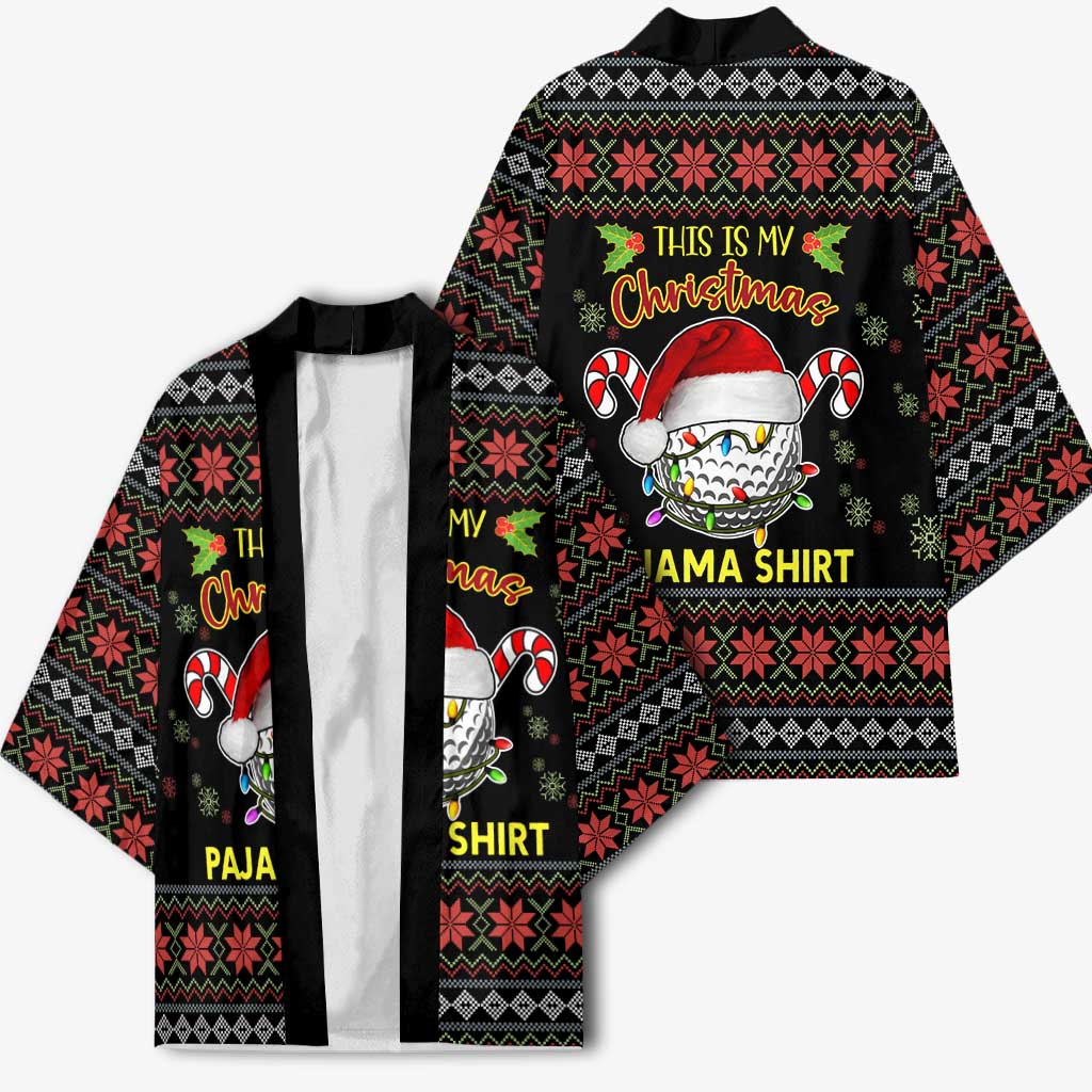 Golf Pajama Christmas Kimono Xmas Holiday Patterns - Wonder Print Shop