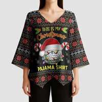 Golf Pajama Christmas Kimono Sleeve Blouse Xmas Holiday Patterns - Wonder Print Shop