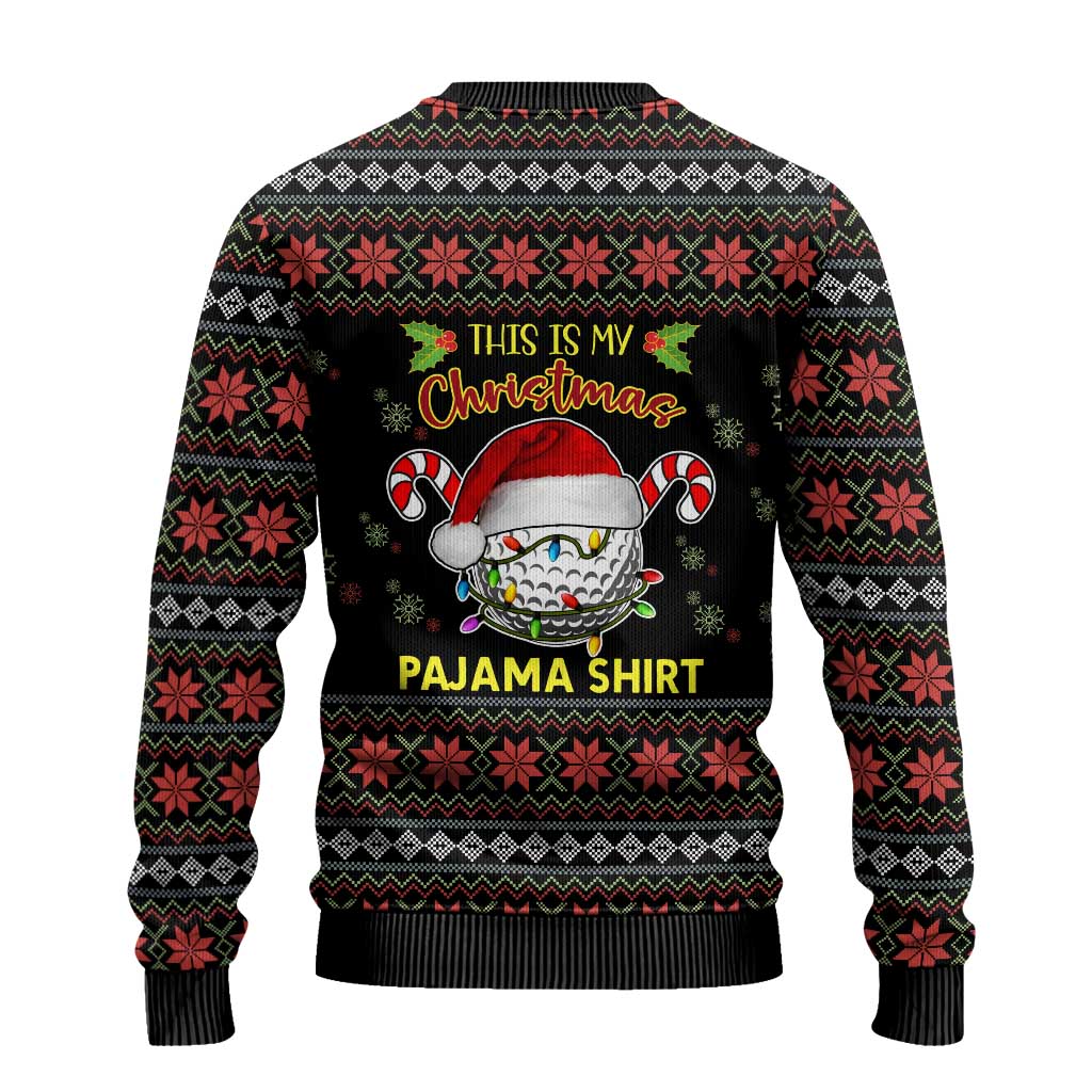 Golf Pajama Christmas Ugly Christmas Sweater Xmas Holiday Patterns - Wonder Print Shop