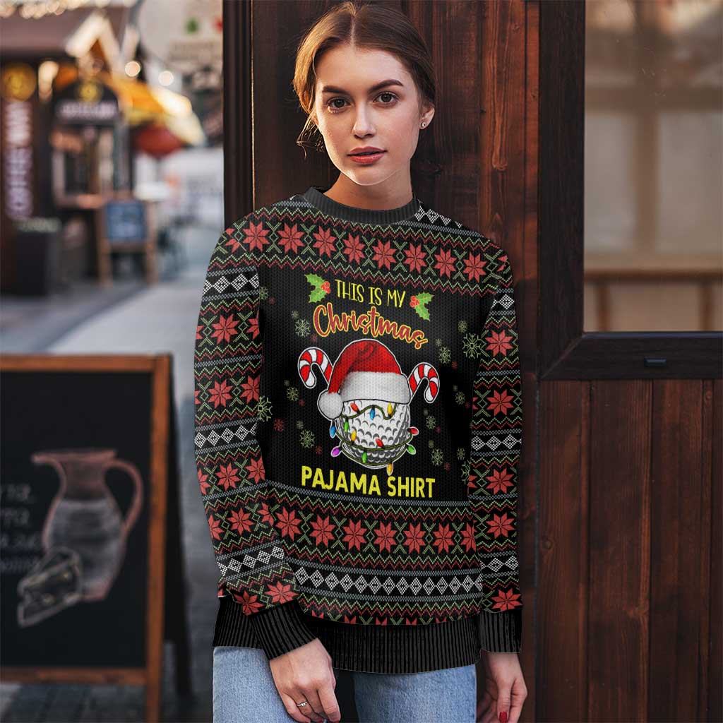 Golf Pajama Christmas Ugly Christmas Sweater Xmas Holiday Patterns - Wonder Print Shop