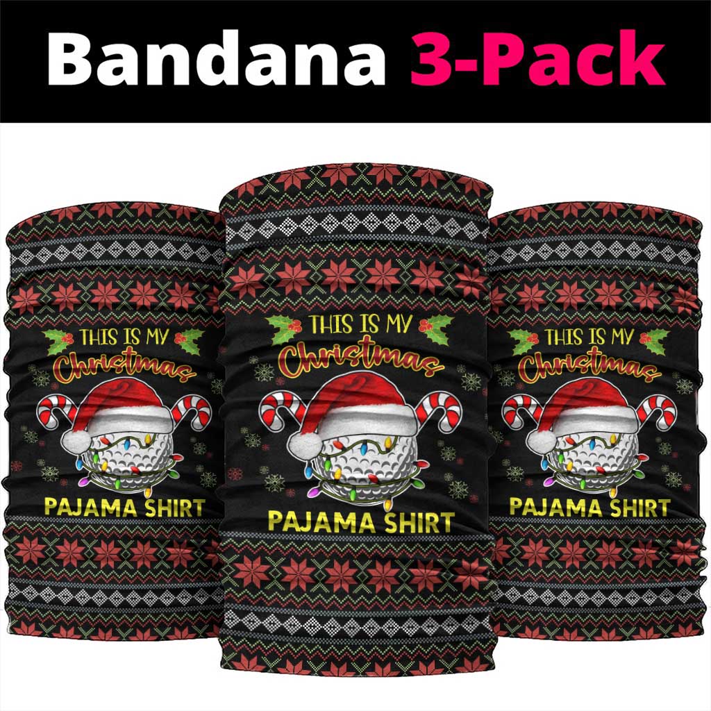 Golf Pajama Christmas Neck Gaiter Xmas Holiday Patterns - Wonder Print Shop