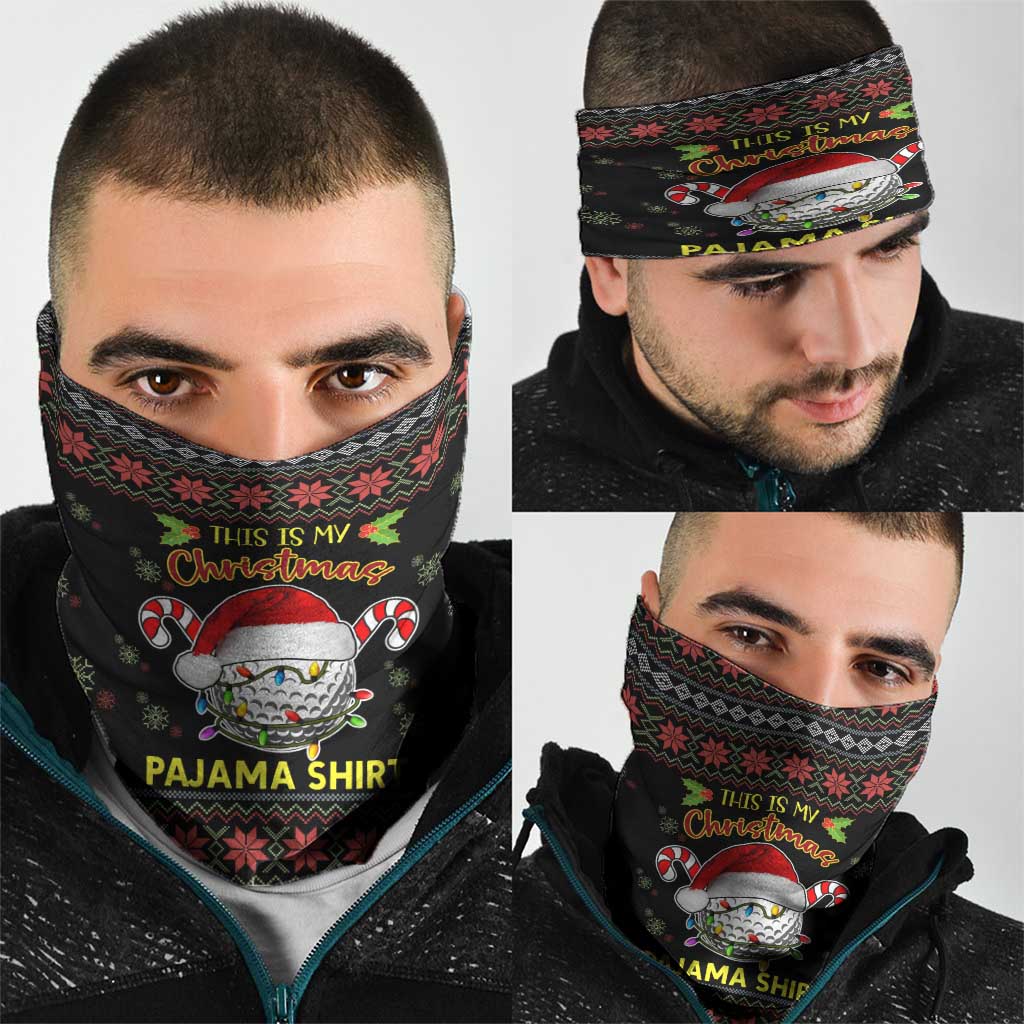 Golf Pajama Christmas Neck Gaiter Xmas Holiday Patterns - Wonder Print Shop