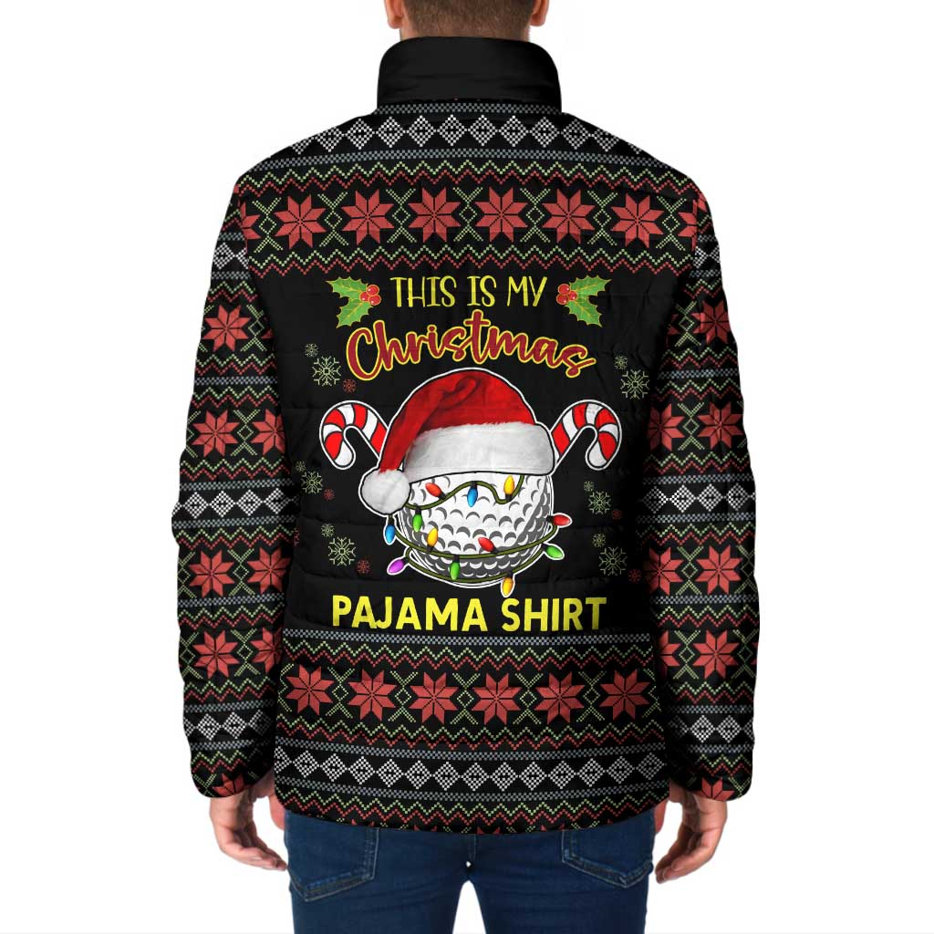 Golf Pajama Christmas Padded Jacket Xmas Holiday Patterns - Wonder Print Shop