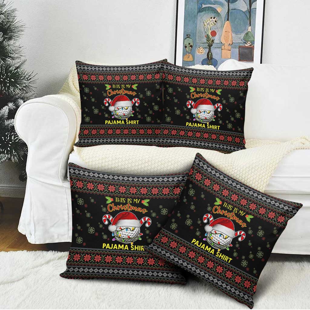 Golf Pajama Christmas Pillow Cover Xmas Holiday Patterns - Wonder Print Shop