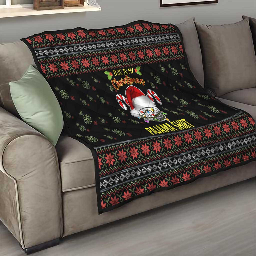 Golf Pajama Christmas Quilt Xmas Holiday Patterns - Wonder Print Shop