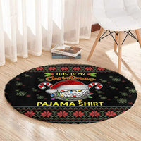 Golf Pajama Christmas Round Carpet Xmas Holiday Patterns - Wonder Print Shop