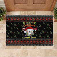 Golf Pajama Christmas Rubber Doormat Xmas Holiday Patterns - Wonder Print Shop