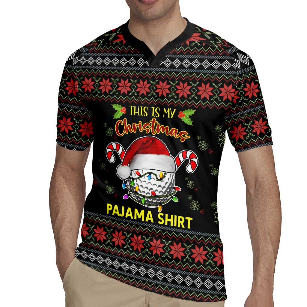 Golf Pajama Christmas Rugby Jersey Xmas Holiday Patterns - Wonder Print Shop