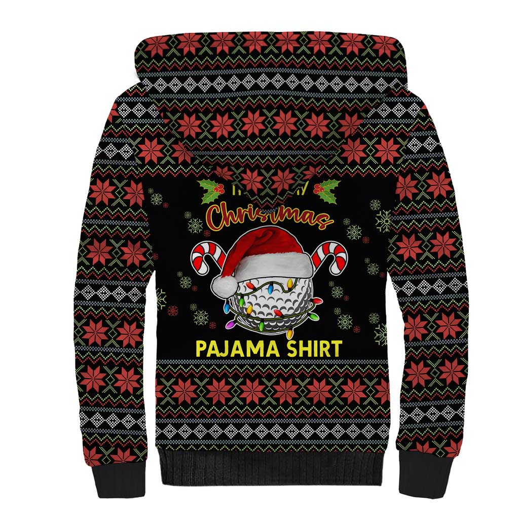 Golf Pajama Christmas Sherpa Hoodie Xmas Holiday Patterns - Wonder Print Shop