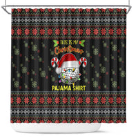 Golf Pajama Christmas Shower Curtain Xmas Holiday Patterns - Wonder Print Shop