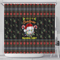 Golf Pajama Christmas Shower Curtain Xmas Holiday Patterns - Wonder Print Shop