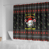 Golf Pajama Christmas Shower Curtain Xmas Holiday Patterns - Wonder Print Shop