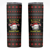 Golf Pajama Christmas Skinny Tumbler Xmas Holiday Patterns - Wonder Print Shop