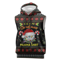 Golf Pajama Christmas Sleeveless Hoodie Xmas Holiday Patterns - Wonder Print Shop