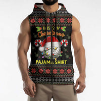 Golf Pajama Christmas Sleeveless Zip Hoodie Xmas Holiday Patterns - Wonder Print Shop