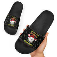 Golf Pajama Christmas Slide Sandals Xmas Holiday Patterns - Wonder Print Shop