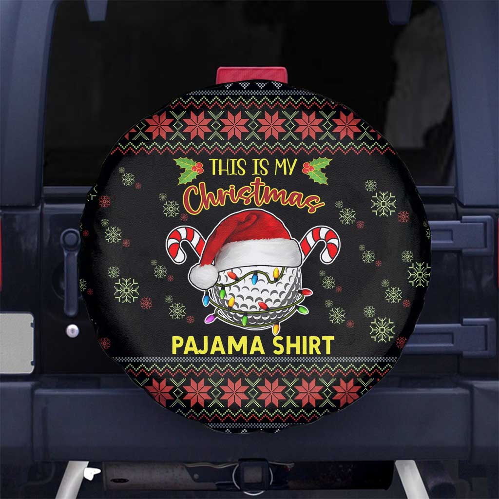 Golf Pajama Christmas Spare Tire Cover Xmas Holiday Patterns - Wonder Print Shop