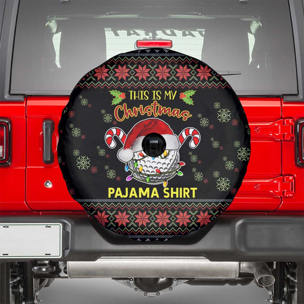 Golf Pajama Christmas Spare Tire Cover Xmas Holiday Patterns - Wonder Print Shop