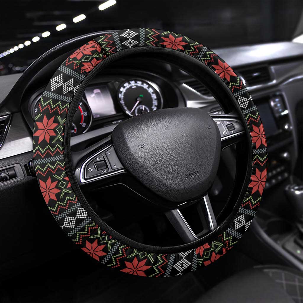 Golf Pajama Christmas Steering Wheel Cover Xmas Holiday Patterns - Wonder Print Shop