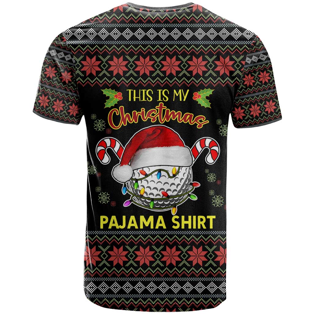 Golf Pajama Christmas T Shirt Xmas Holiday Patterns - Wonder Print Shop