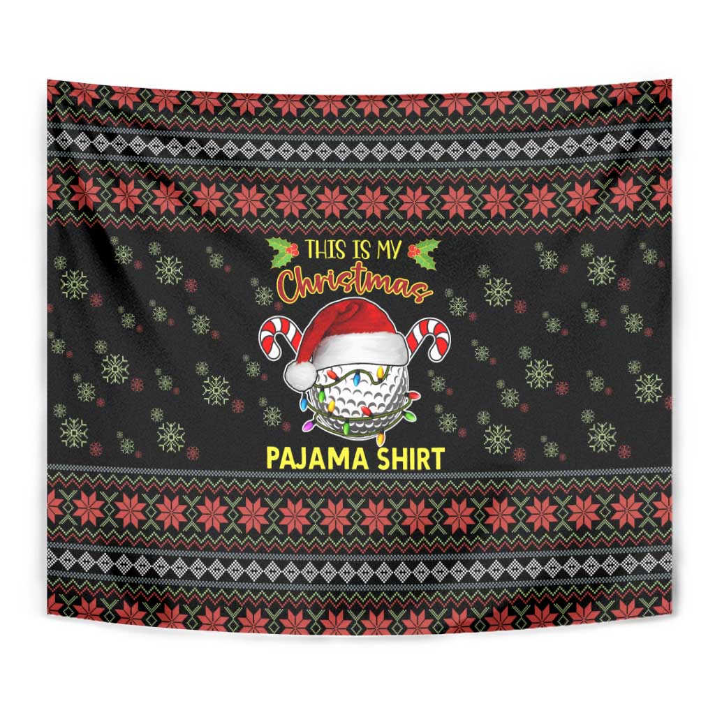 Golf Pajama Christmas Tapestry Xmas Holiday Patterns - Wonder Print Shop