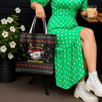 Golf Pajama Christmas Tote Bag Xmas Holiday Patterns - Wonder Print Shop