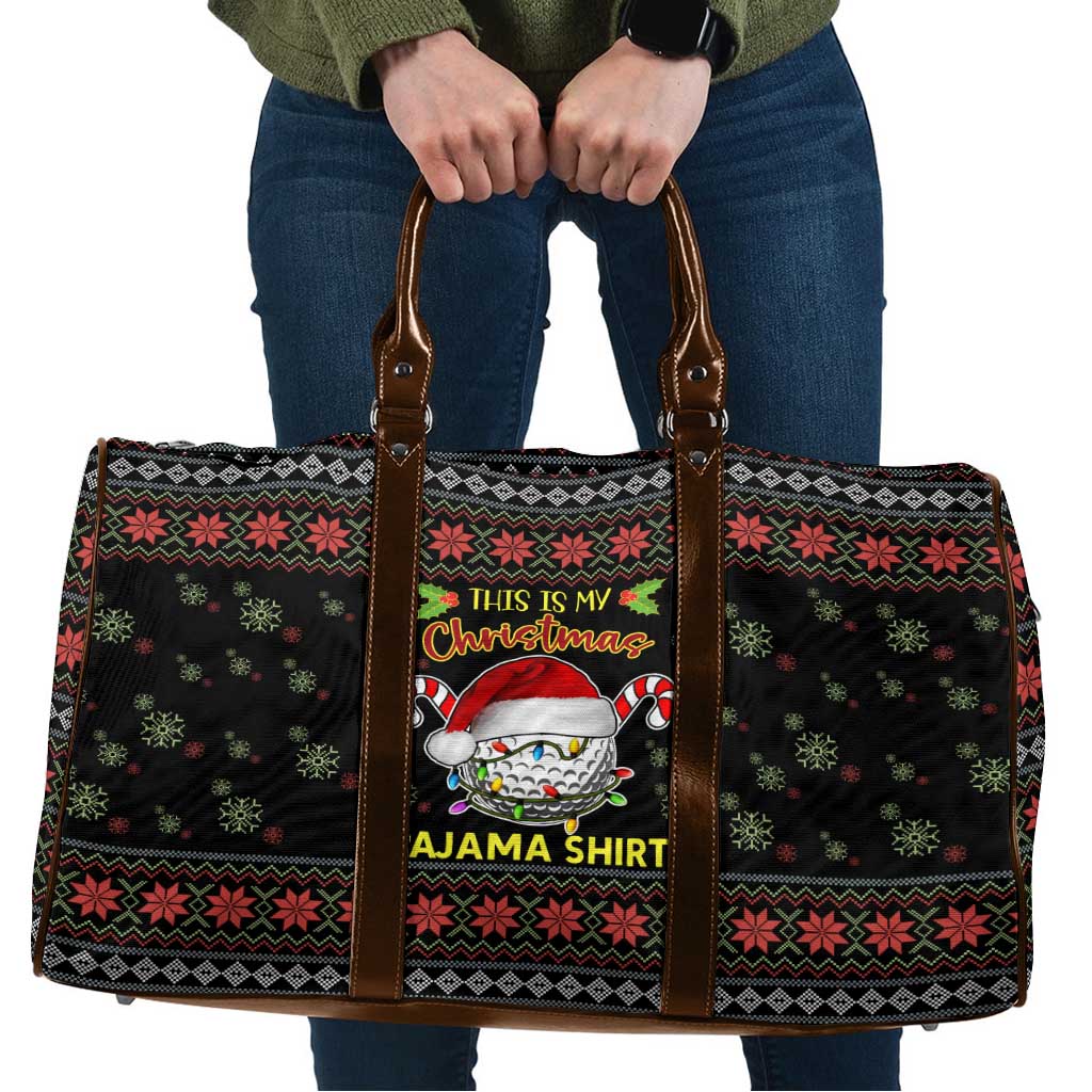 Golf Pajama Christmas Travel Bag Xmas Holiday Patterns - Wonder Print Shop