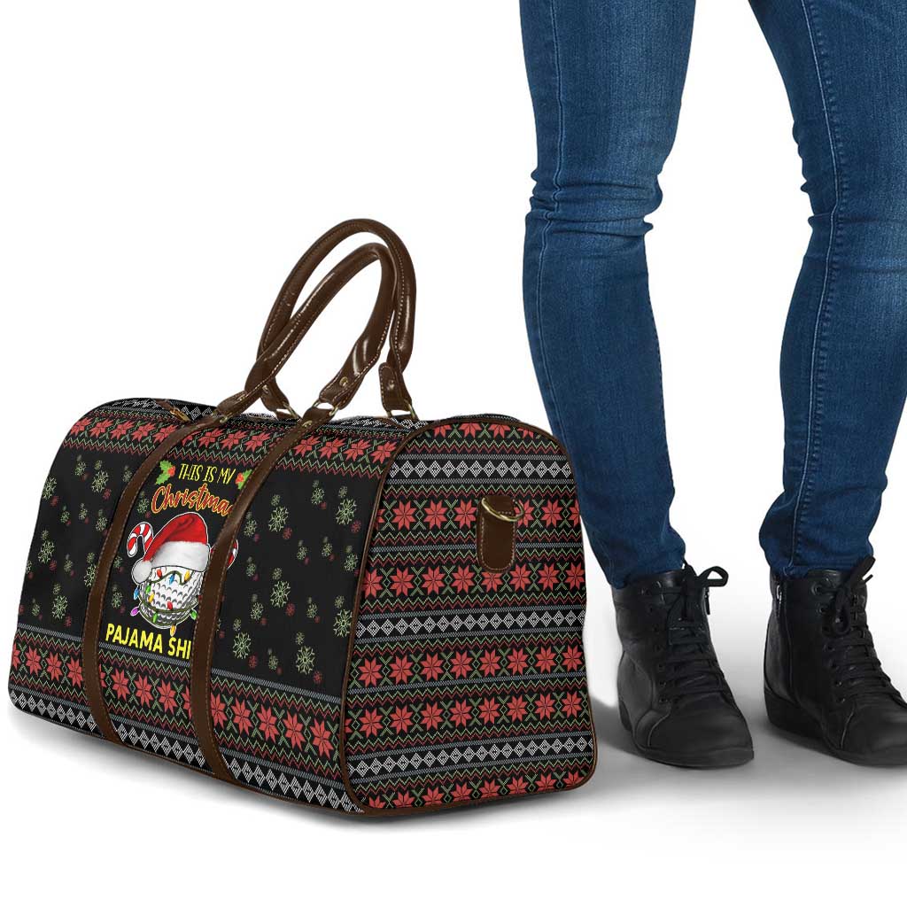 Golf Pajama Christmas Travel Bag Xmas Holiday Patterns - Wonder Print Shop